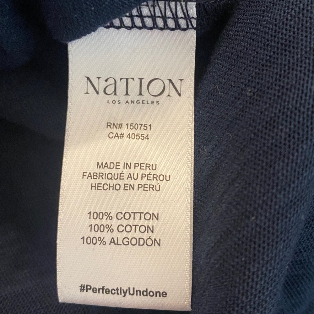 Nation Cole T-Shirt Dress Navy Midnight Sky XL (SP25) - Picture 6 of 8